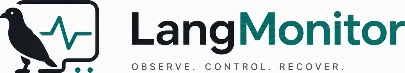 LangMonitor — observe, control, recover